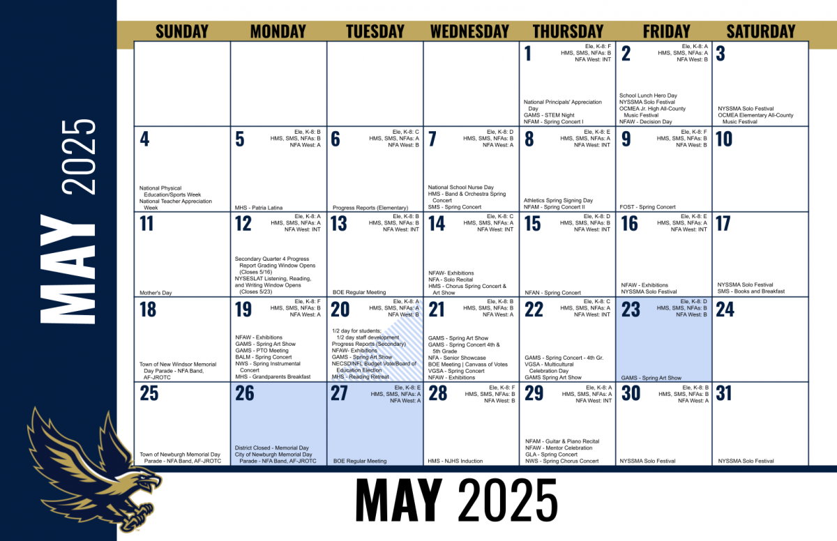 CALENDAR REMINDER & UPDATE | APRIL & MAY 2025 - Balmville